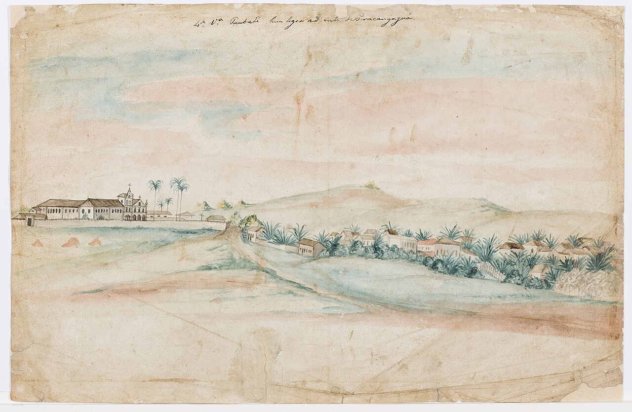 4ª Vista. Taubaté meia legoa adiante de Piracangaguá, Miguelzinho Dutra - 1840. Da Coleção Brasiliana Iconográfica