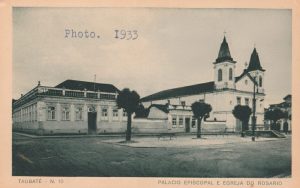 Postal do Palácio Episcopal e Igreja do Rosário - Acervo AMPAH